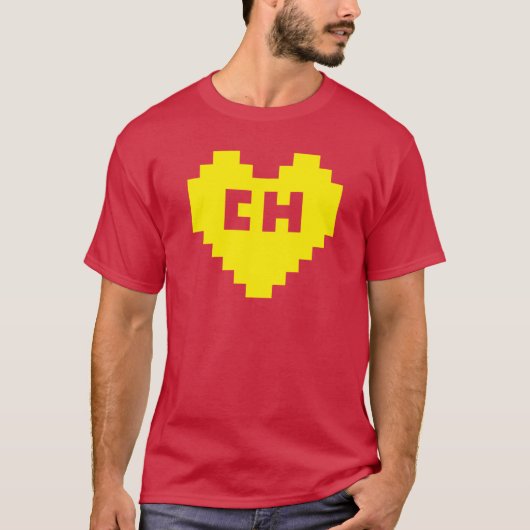 8Bit El Chapuln Herz T-Shirt (Vorderseite)