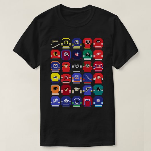 8Bit Hockey Jerseys T-Shirt (Design vorne)