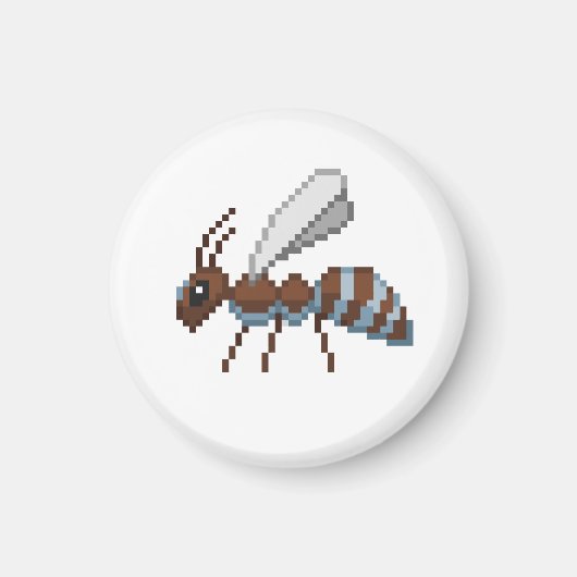 8Bit Retro Pixel Flatrate Ant Magnet (Vorne)