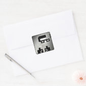 8Bit-Tintenkleber Quadratischer Aufkleber (Umschlag)