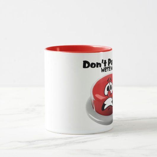#8Don't Panik Ringer-Tasse Tasse (Zentrum)