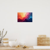 8K Abstract Visions: Modern Textures & Fluid Art Poster (Küche)