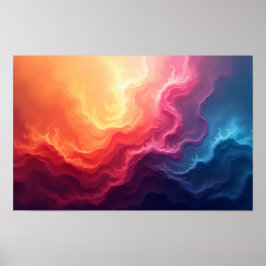 8K Abstrakte Visionen: Moderne Texturen und fließe Poster