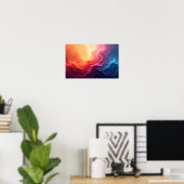 8K Abstrakte Visionen: Moderne Texturen und fließe Poster (Heimbüro)