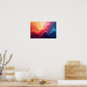 8K Abstrakte Visionen: Moderne Texturen und fließe Poster (Küche)