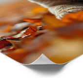 8K Hyper-Realistic Puppy in Autumn Maple Leaves Poster (Ecke)