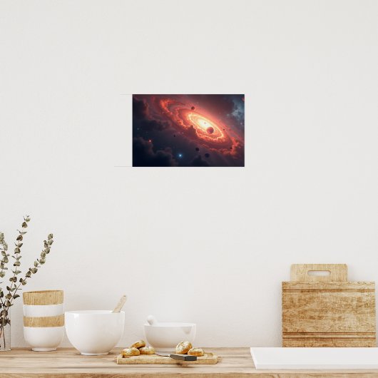 8K Multiverse Horizons: Milky Way & Parallel Dimen Poster (Küche)