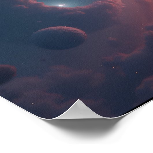 8K Multiverse Horizons: Milky Way & Parallel Dimen Poster (Ecke)