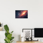 8K Multiverse Horizons: Milky Way & Parallel Dimen Poster (Heimbüro)