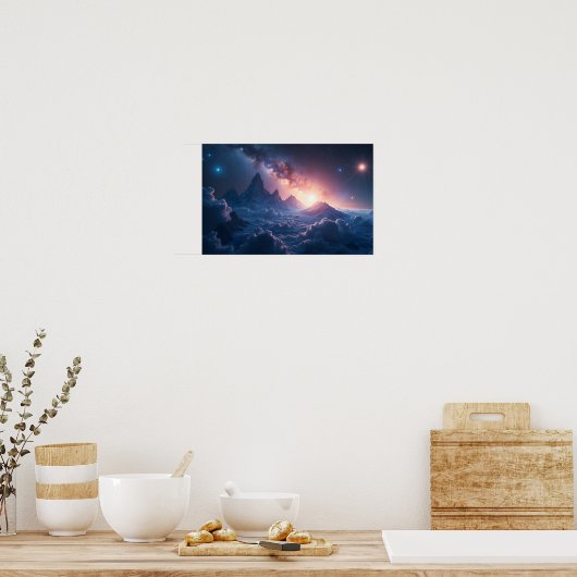 8K Multiverse Horizons: Milky Way & Parallel Dimen Poster (Küche)
