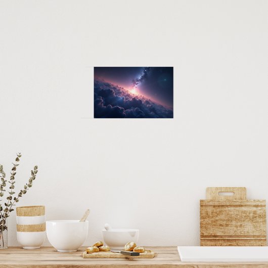8K Multiverse Horizons: Milky Way & Parallel Dimen Poster (Küche)