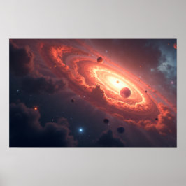 8K Multiversum-Horizonte: Milchstraße & parallele  Poster