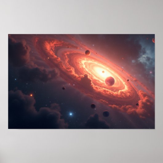 8K Multiversum-Horizonte: Milchstraße & parallele Poster (Vorne)