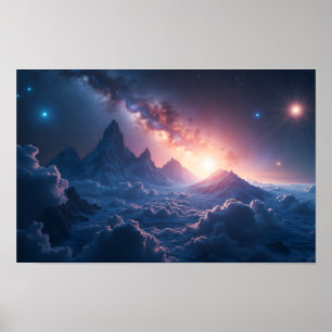 8K Multiversum-Horizonte: Milchstraße & parallele Poster