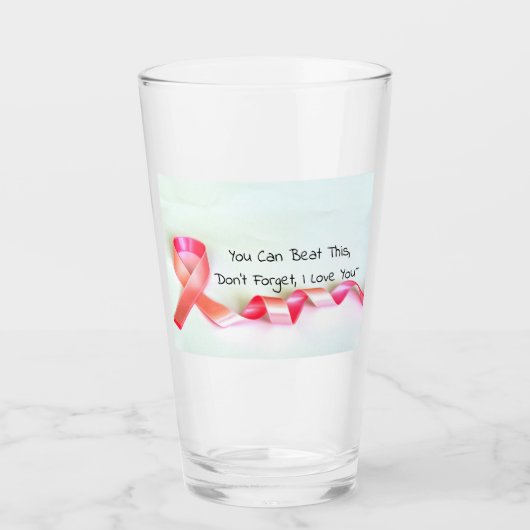 8oz Brustkrebs-Wasser-Glas durch Zazz_it Glas (Vorderseite)