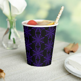 8oz Paper Cup Lila Cobweb: Fügen Sie einen Deckel  Pappbecher