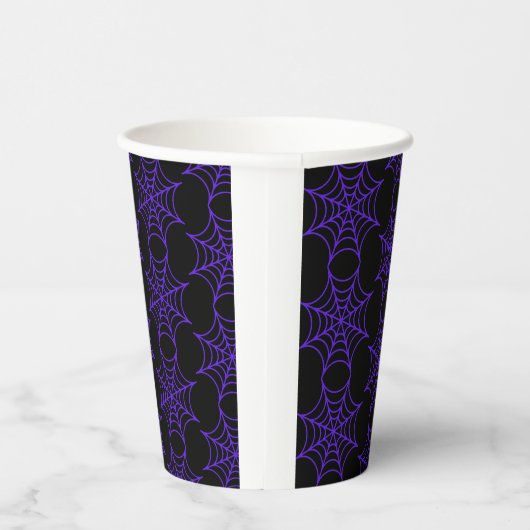 8oz Paper Cup Lila Cobweb: Fügen Sie einen Deckel  Pappbecher (Rechts)