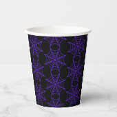 8oz Paper Cup Lila Cobweb: Fügen Sie einen Deckel Pappbecher (Vorderseite)
