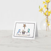 8s Simple Nativity Christmas Card Karte (Gelbe Blume)