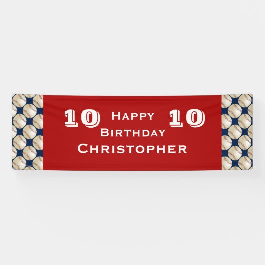 8th, 9th, 10th, 11th Birthday Party Banner (Horizontal)