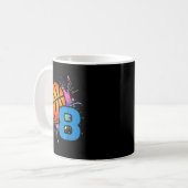 8th Birthday Basketball 8 Year Old Bday Srts Boys Kaffeetasse (Vorderseite Links)