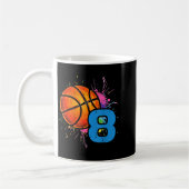 8th Birthday Basketball 8 Year Old Bday Srts Boys Kaffeetasse (Links)