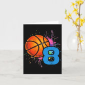 8th Birthday Basketball 8 Year Old Bday Srts Boys Karte (Gelbe Blume)