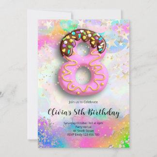 8th Birthday Girls Invitation Einladung