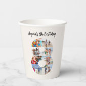 8th Birthday Photo Collage Number 8 Paper Cups Pappbecher (Vorderseite)