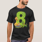 8th Birthday Snake Lizard Reptile 8 Year Old Birth T-Shirt (Vorderseite)