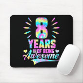 8th Birthday Tie-dye 8 Year Of Being Awesome Mousepad (Mit Mouse)