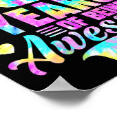 8th Birthday Tie-dye 8 Year Of Being Awesome  Poster (Ecke)