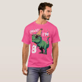 8Th Birthday Trex Rawr Im 8 Years Old Bday Dino Bo T-Shirt (Vorne ganz)