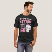 8th Cat Birthday Party Eight Year Old Girl Kitty B T-Shirt (Vorne ganz)