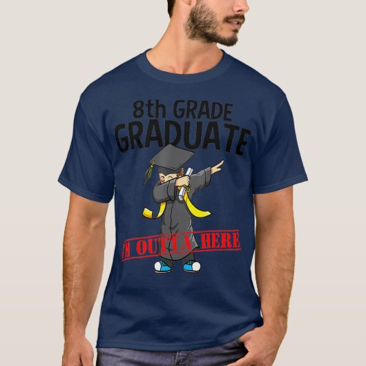 8th Grade Graduation Funny Dabbing Boy Party T-Shirt (Vorderseite)