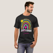 8th Grade Teacher Rainbow Back To School Hello Eig T-Shirt (Vorne ganz)