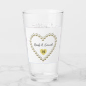 8th Wedding Anniversary Black & Gold Photo Glas (Rückseite)