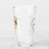 8th Wedding Anniversary Black & Gold Photo Glas (Links)