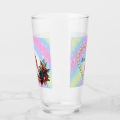 8th Wedding Anniversary Romantic Floral Couple Glas (Links)