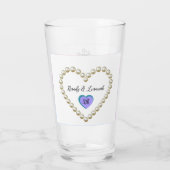 8th Wedding Anniversary Romantic Floral Keepsake Glas (Rückseite)