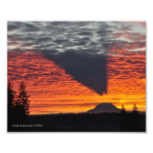 8X10 #17 Rainier und sein Schatten Fotodruck