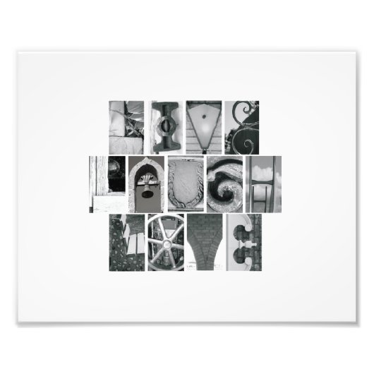 8x10 Alphabet Letter Fotografy Live-Laugh-Liebe Fotodruck (Vorne)