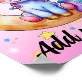 8x10 Baby Unicorn Moon Poster (Ecke)