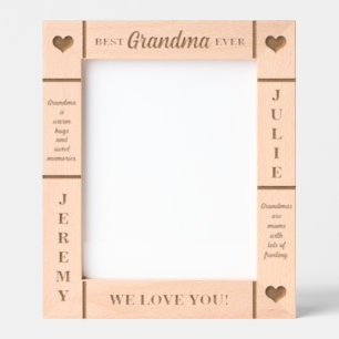 8x10 BESTE Oma-Kids-Namen Etched Frame Geätzte Rahmen