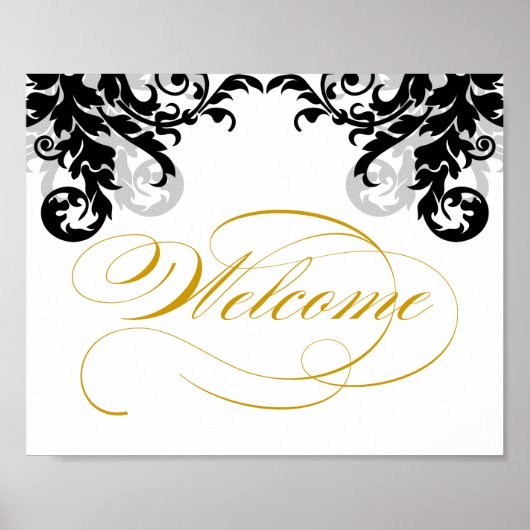 8x10 Blüh Wedding Willkommenszeichen für Framine Poster (Vorne)