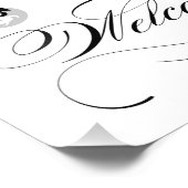 8x10 Blüh Wedding Willkommenszeichen für Framing Fotodruck (Ecke)