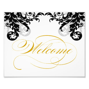 8x10 Blüh Wedding Willkommenszeichen für Framing Fotodruck