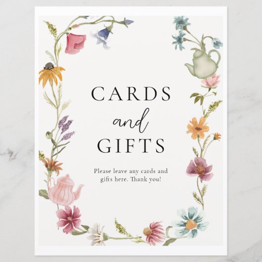 8x10 Blumenteeerkarten und Geschenke Unterschrift (Vorderseite)