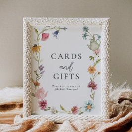 8x10 Blumenteeerkarten und Geschenke Unterschrift