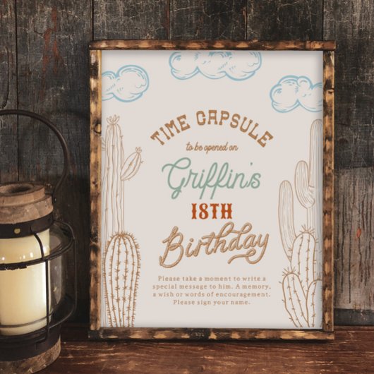 8x10 Cowboy Time Kapselunterschrift